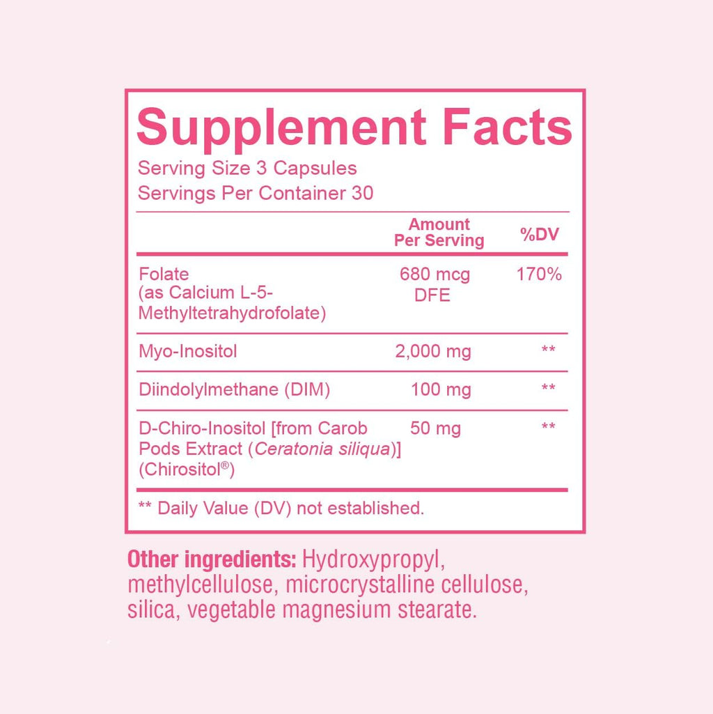 Premium Ovarian Health Support Supplement – Hormone Balance, Ovulation & Cycle Regularity - Myo-Inositol & D-Chiro Inositol Supplement for Women – 40:1 Inositol Ratio With Folate & DIM – 90 Capsules Sunergetic Au supplements