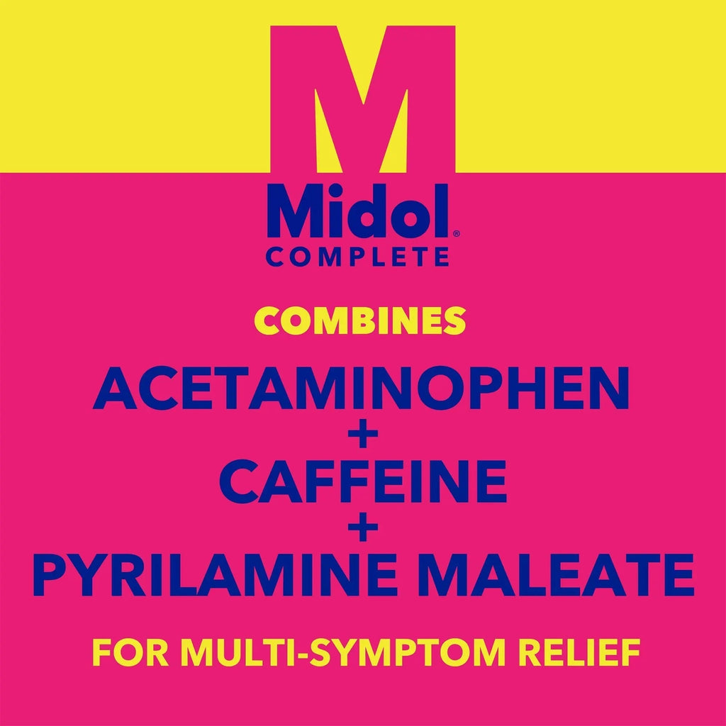 Midol Woman-on-The-Go Period Essentials Complete On The Go Menstrual Pain Relief Caplets, 50ct (25 Pouches of 2) & U by Kotex Balance Ultra Thin Pads Regular Absorbency 50ct Midol Au supplements