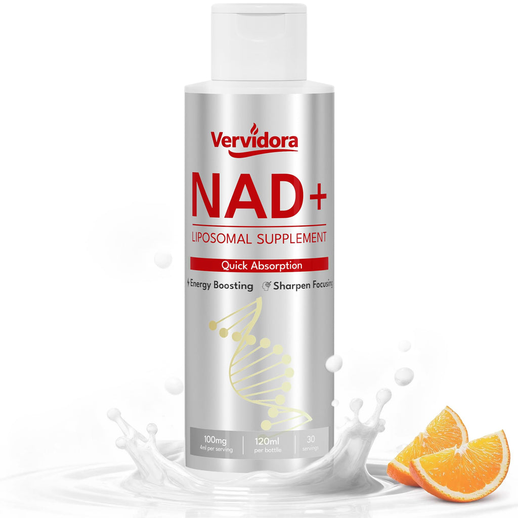 Vervidora Liposomal NAD+ Supplement, NAD+ Liquid Supplement with High Absorption for Anti-Aging, Cellular Health, Enhance Focus, Energy&Metabolism Support, Liposomal NAD+ Supplements for Women& Men Vervidora Au supplements