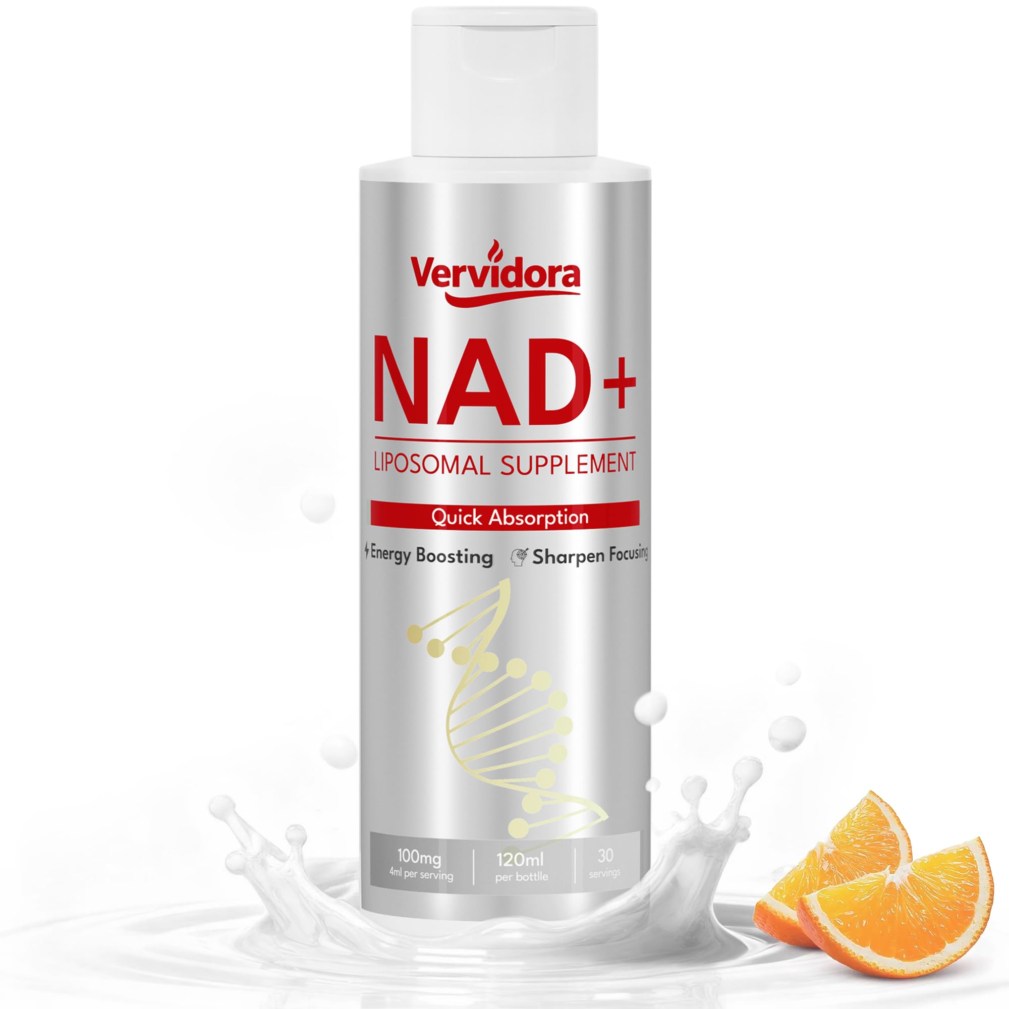 Vervidora Liposomal NAD+ Supplement, NAD+ Liquid Supplement with High Absorption for Anti-Aging, Cellular Health, Enhance Focus, Energy&Metabolism Support, Liposomal NAD+ Supplements for Women& Men Vervidora Au supplements
