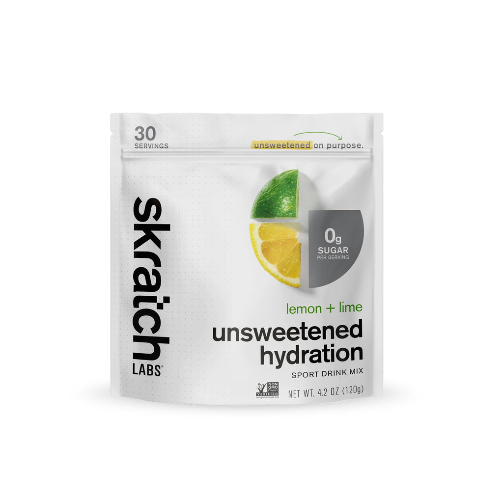 Skratch Labs Unsweetened Hydration Sport Drink Mix | Sugar Free | Electrolytes Booster | Lemon + Lime - 30 Servings | Non-GMO