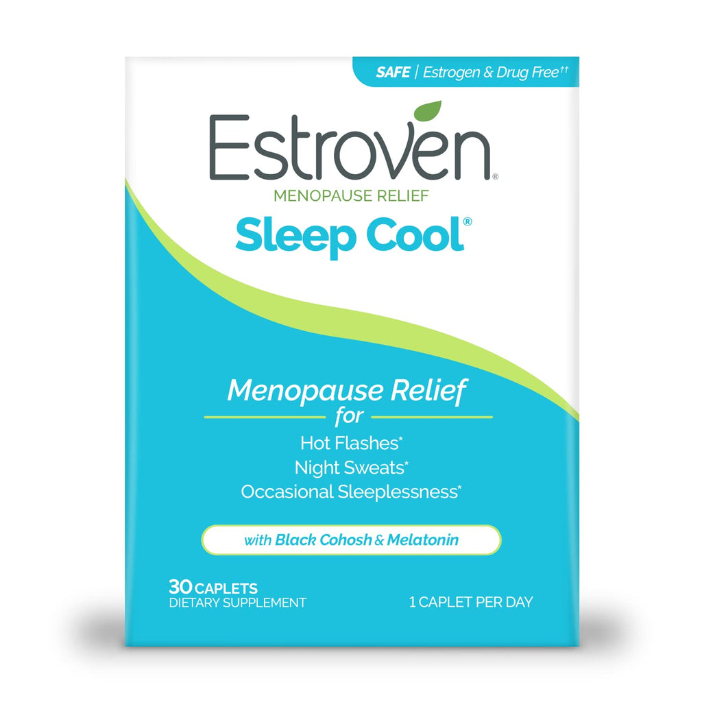 Estroven Sleep Cool for Menopause Relief, 30 Ct, Sleep Support Supplement With Clinically Proven Ingredients to Relieve Menopause Symptoms plus Night Sweats & Hot Flash Relief, Drug-No & Gluten-No Estroven Au supplements