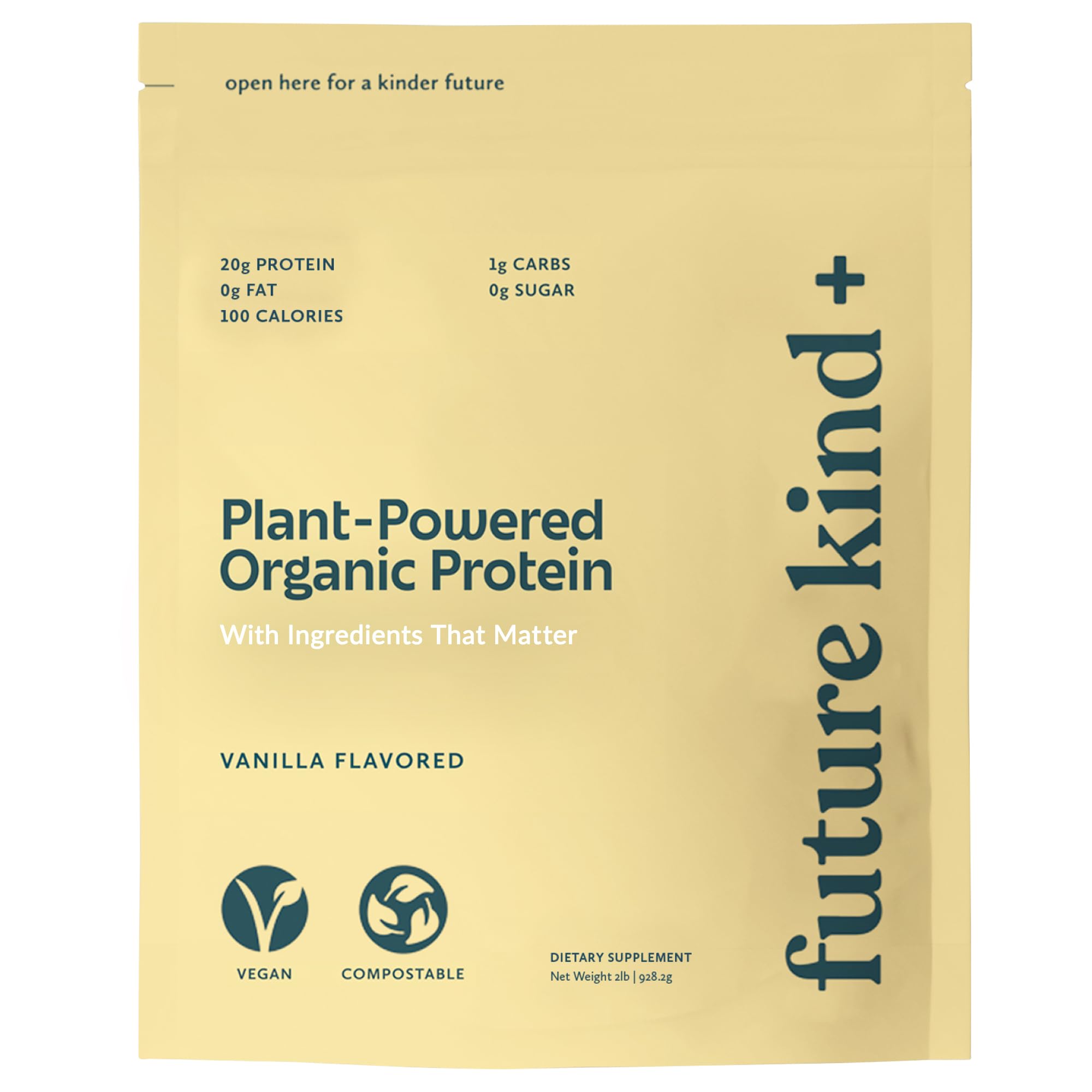 Future Kind Vegan Protein Powder, Vanilla, Pea Plant Protein for Lean Muscle with Iron & Fiber, Whey-Free, Sugar-Free, Soy-Free, Non-Dairy (34 Servings) Future Kind Au supplements