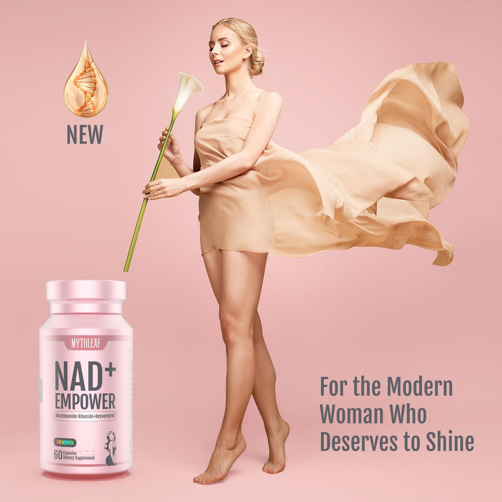 MythLeaf Exclusive NAD+ Supplement for Women,NMN Alternative with Resveratrol, CoQ10,Black Cohosh, Vitamin E for Cellular Health,Enhance Energy, Balance Mood, 60 Capsules,30 Day Supply MythLeaf Au supplements