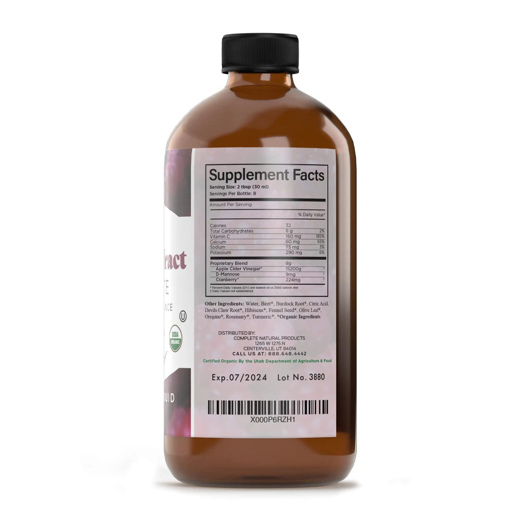 Complete Natural Products Urinary Tract Complete 8oz - Liquid Supplement for a Urinary Tract Cleanse, Defense, Health, and Treatment with Organic Cranberry & Organic D-Mannose Complete Natural Products Au supplements