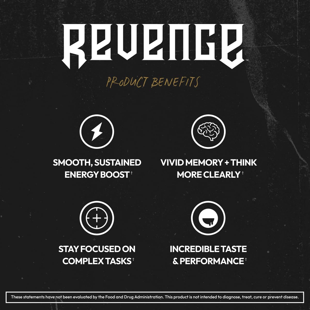 REVENGE BLK FLG Energy Drink Mix – Healthy Coffee Alternative with Natural Caffeine & Nootropics – Focus & Clean Energy Supplement – Sugar Free – 15 On-The-Go Stick Packs REVENGE Au supplements