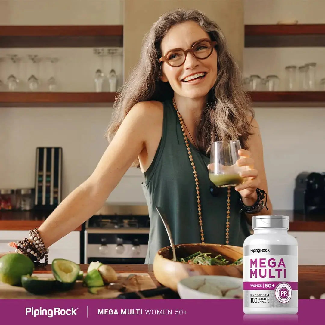 Piping Rock Multivitamin for Women 50 Plus | 100 Coated Caplets | Daily Multi Vitamin & Mineral for Women | Piping Rock Au supplements