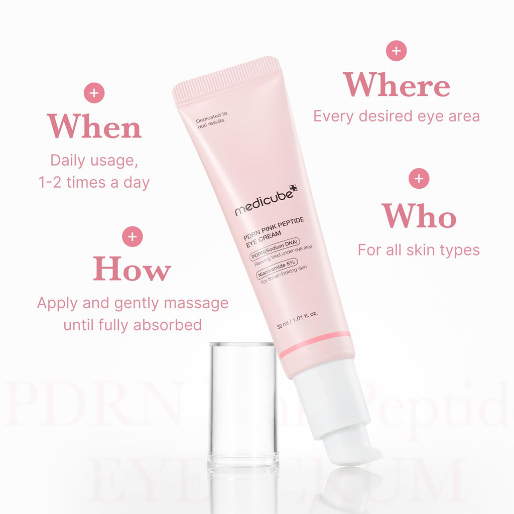 medicube Eye Serum with Salmon DNA PDRN & Pink Peptides | 99% Purity Retinol for Fine Lines