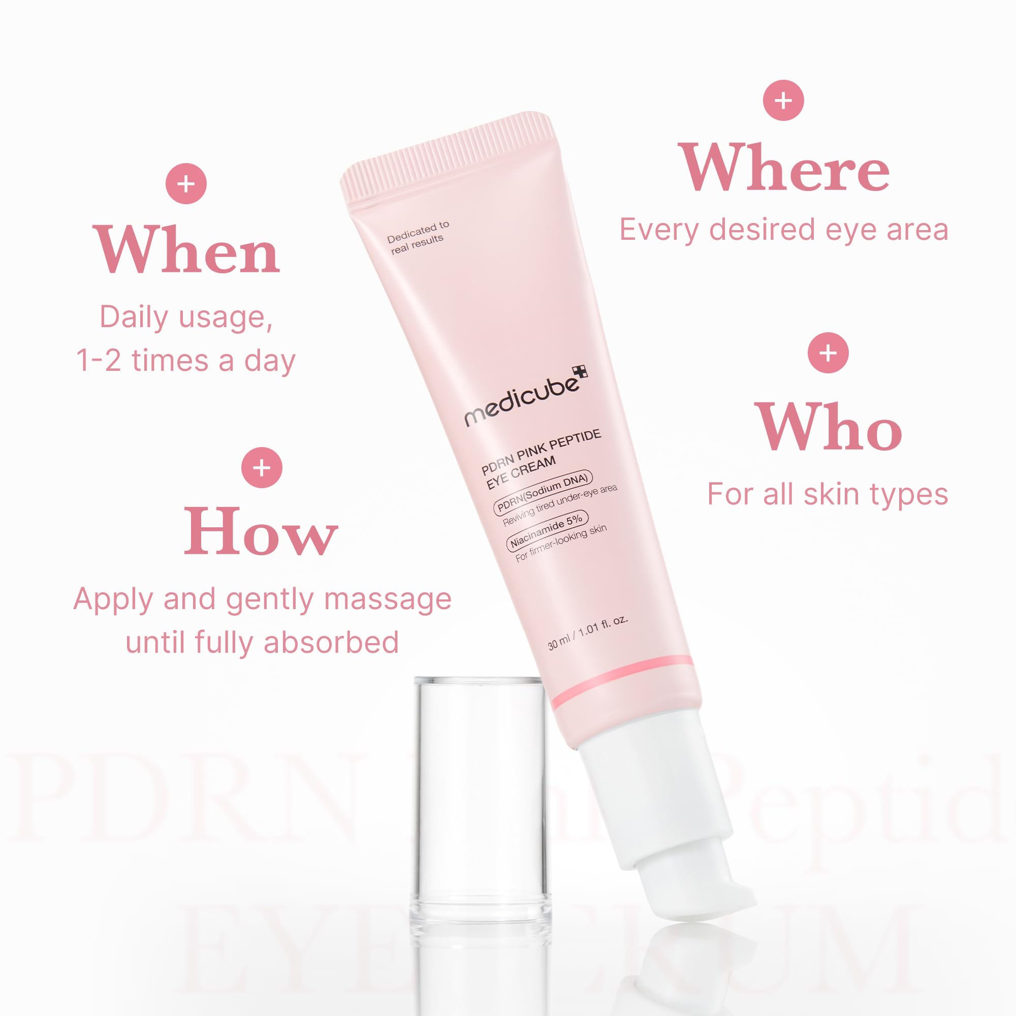 medicube Eye Serum with Salmon DNA PDRN & Pink Peptides | 99% Purity Retinol for Fine Lines