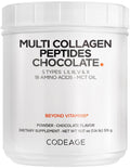 Codeage Multi Collagen Chocolate Protein Powder - Hydrolyzed Bovine Collagen Peptides, 5 Collagen Types & MCT Oil - Collagen Creamer, Chocolate Collagen Peptides - Protein Shakes - Non-GMO - 18.17 oz Codeage Au supplements
