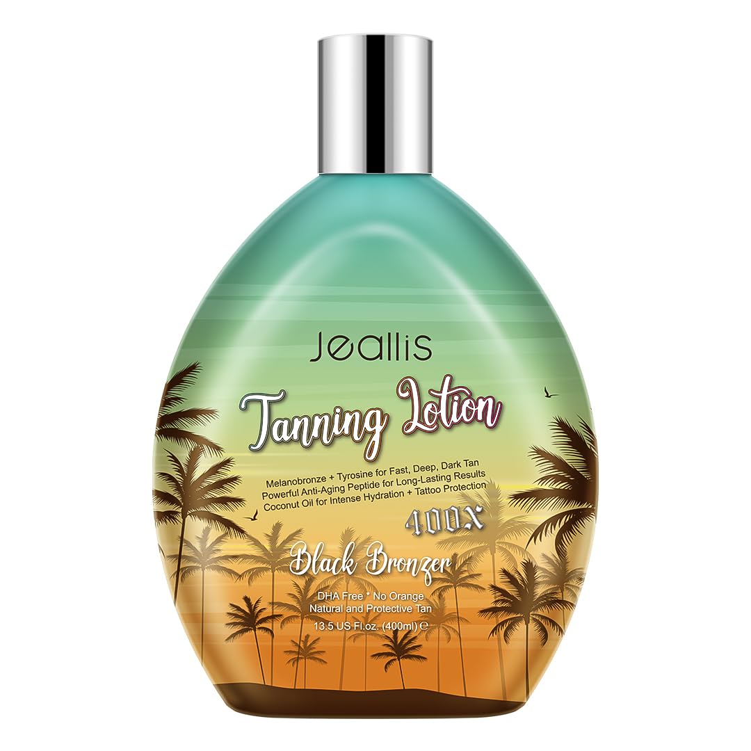 Jeallis Extreme Dark Tanning Lotion Accelerator for Indoor Tanning Beds & Outdoor Sun Tan with Bronzer to Get Dark Fast Tan
