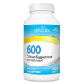 21st Century Calcium 600 mg Supplement (400 Tablets), Vegan-Friendly Bone Strength Calcium Supplement, Non-GMO & Gluten-Free Calcium Carbonate,