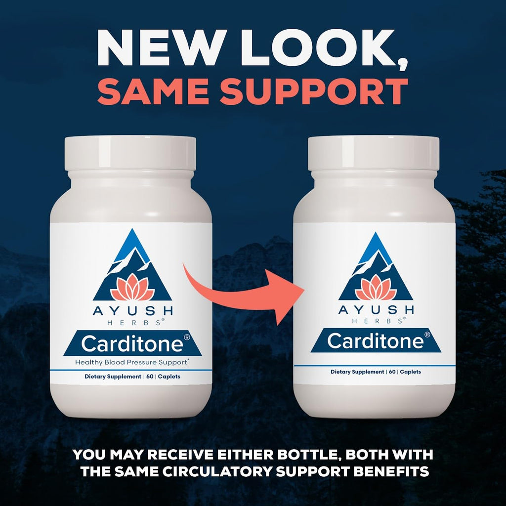 Ayush Herbs Carditone - Natural Heart Health Supplement for Women & Men, BP Formula, Holistic Heart Support with Rauwolfia, Arjuna, Calcium