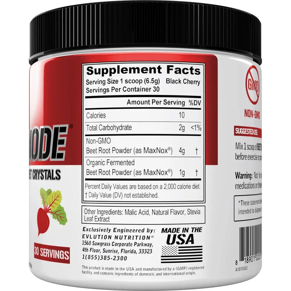 Evlution Nutrition Beet Root Powder Nitric Oxide Booster for Enhanced Energy and Pumps Evlution Au supplements