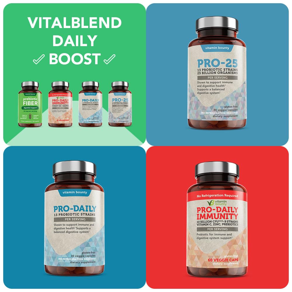 Vitamin Bounty Prebiotic Capsules - PreforPro® Prebiotics Supplement for Women & Men Digestive Health & Advanced Gut Health – No Fiber, No Bloating
