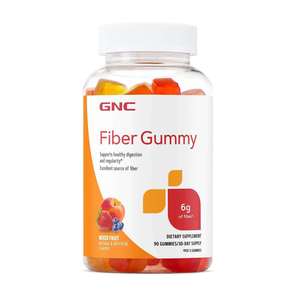GNC Fiber 6g Gummy | Supports Healthy Digestion & Regularity | Mixed Fruit | 90 Count