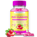 PMS Gummies - Happy Flow PMS Support Supplement for Women - Strawberry PMS Relief Supplement with Vitamin B6 for Hormone Balance, Period Support, Cramps, Hormonal Acne & Bloating Relief (60 Count) Essentialife Au supplements