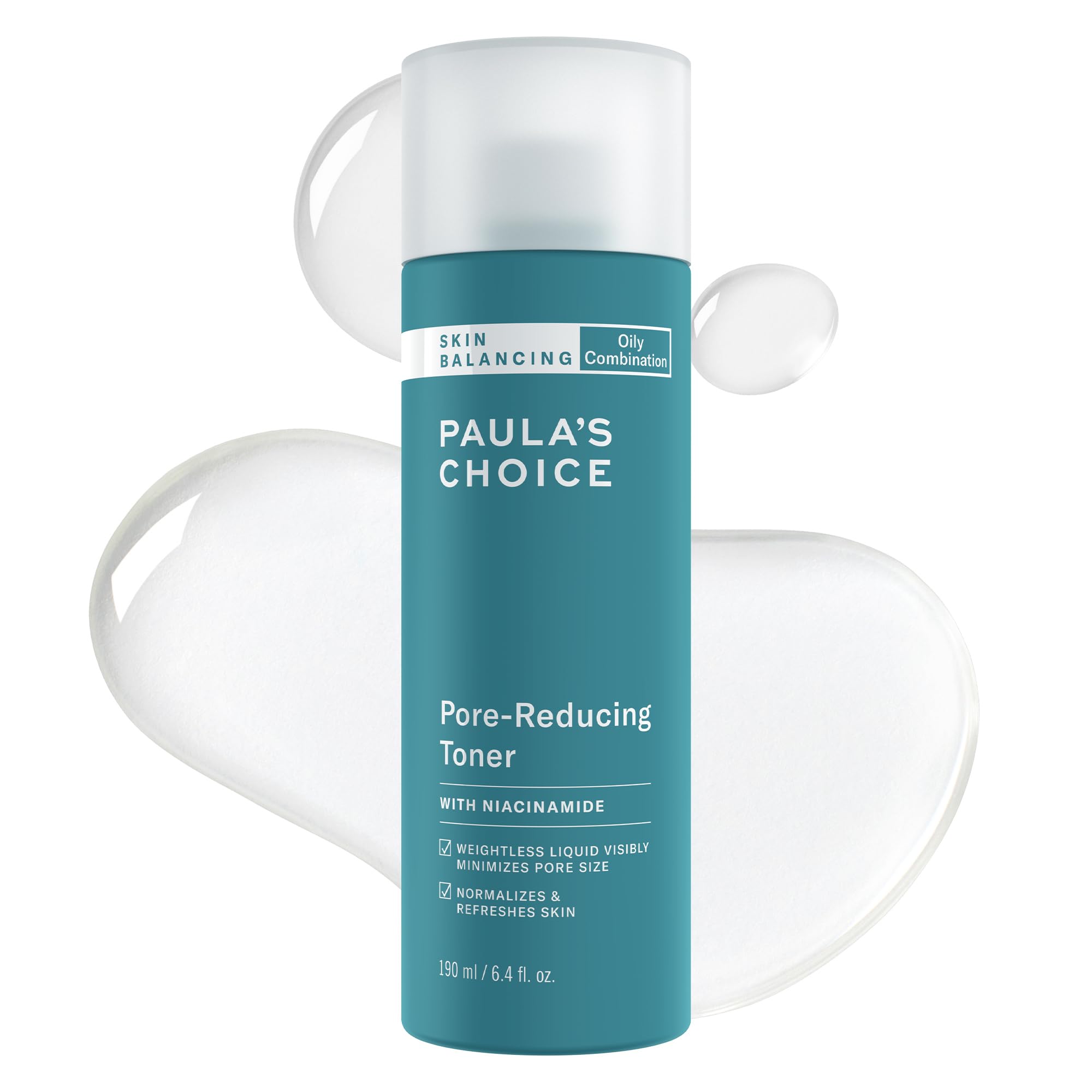 Paula's Choice Skin Balancing Pore-Reducing Face Toner with Niacinamide, for Oily Skin & Combination, Minimizes Large Pores,