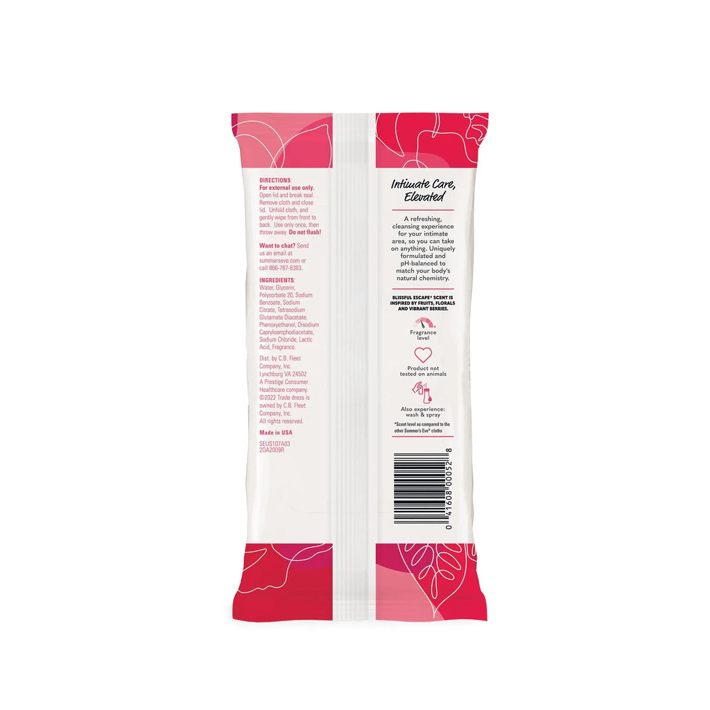 Summer's Eve Blissful Escape Daily Refreshing Feminine Wipes, Removes Odor, pH balanced, 32 Count Summer's Eve Au supplements