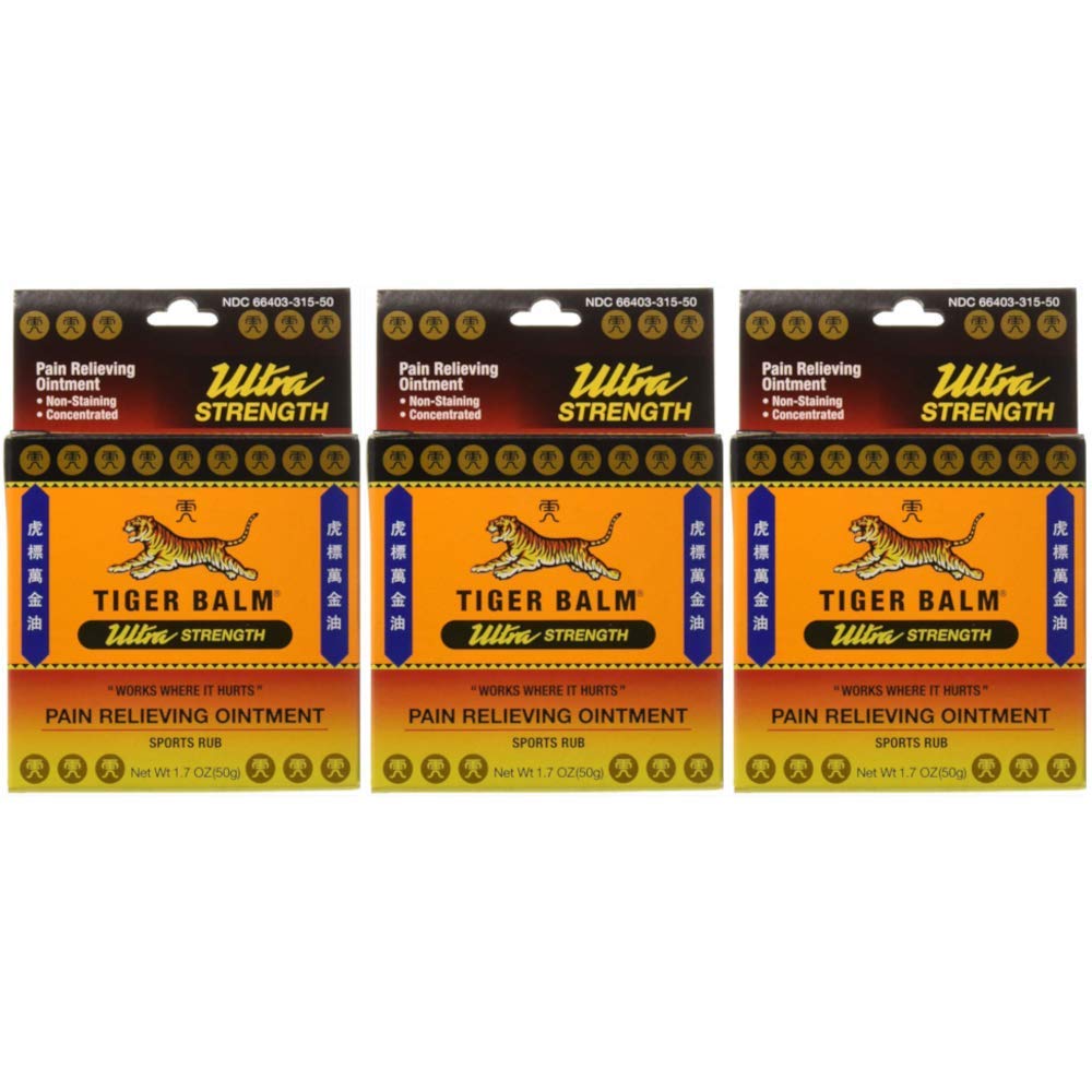 Tiger Balm Sport Rub Pain Relieving Ointment, Ultra Strength 1.70 oz (Pack of 3) Tiger Balm Au supplements