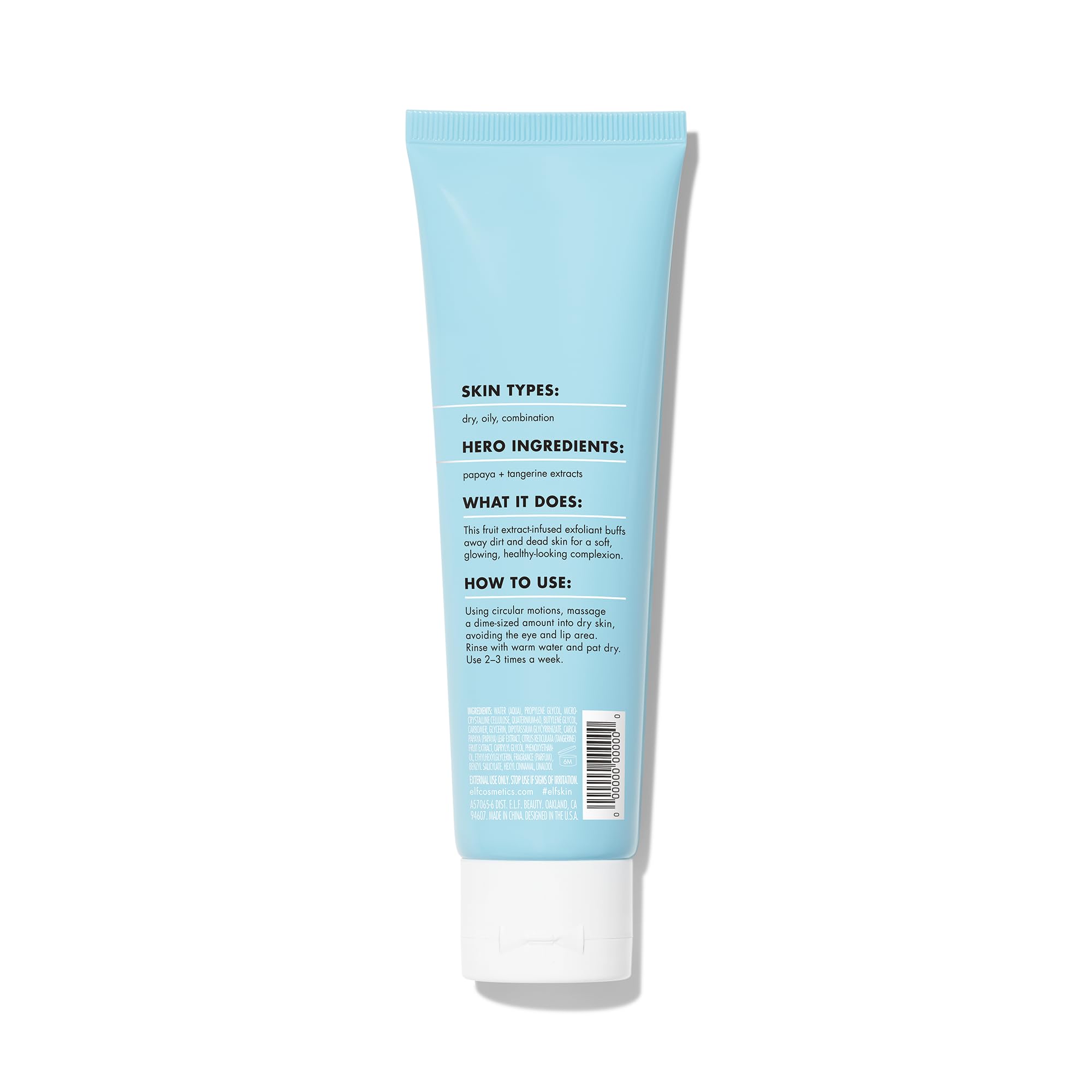 e.l.f. SKIN Gentle Peeling Exfoliant, Cleanser, Effective, Easy to Apply, Peels Away Dead Skin, Removes Dirt, Ideal for All Skin Types