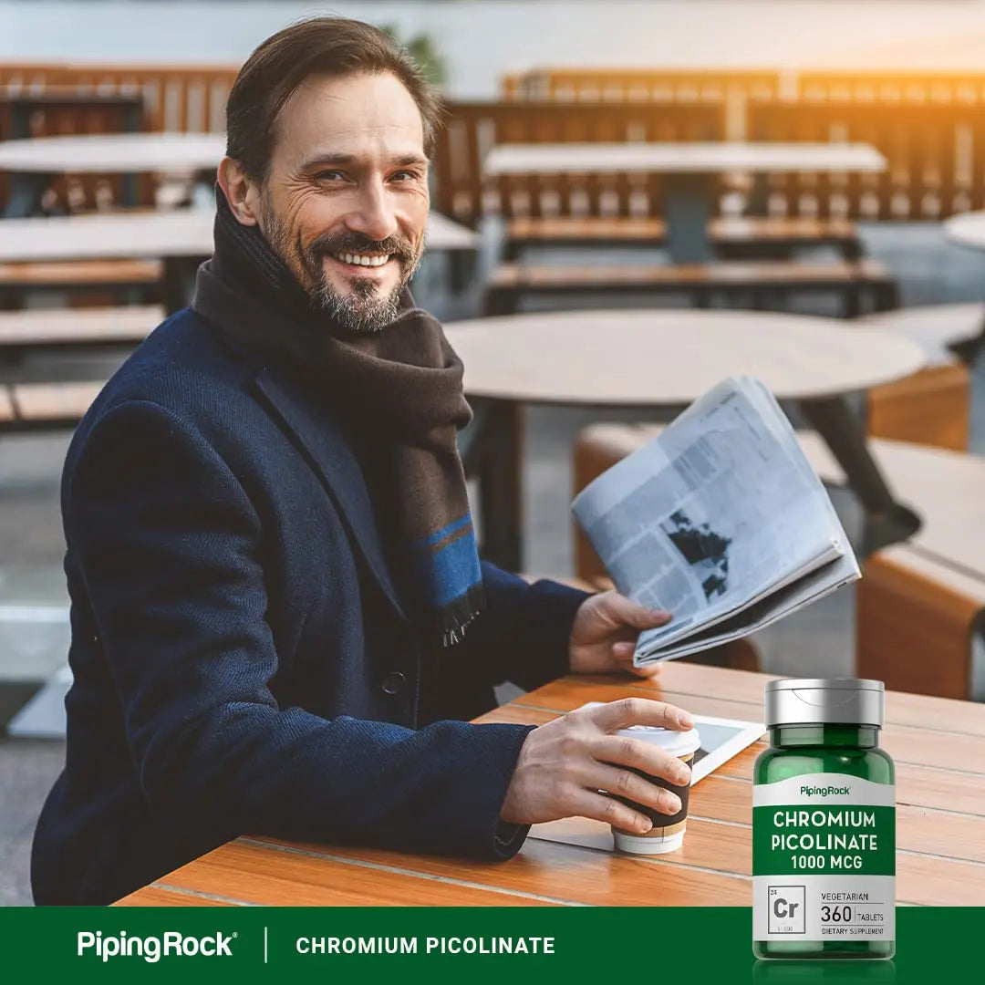 Chromium Picolinate 1000 mcg | 360 Tablets | Chromium Supplement | Vegetarian, Non-GMO Piping Rock Au supplements