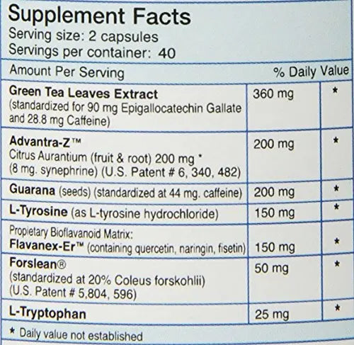 Absolute Nutrition Thermogenic Fat Burners, Nophedra Capsules, 80 Count Bottle Absolute Nutrition Au supplements