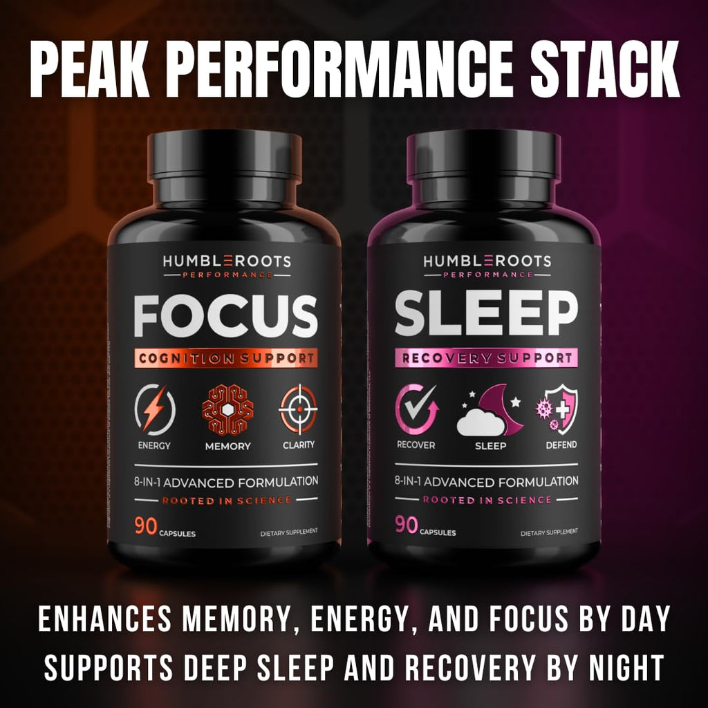 Advanced Nootropic Brain Supplement for Energy, Memory, & Focus | Lion's Mane, Caffeine, L-Theanine, and 5 Additional All-Natural Ingredients to Improve Cognitive Health (90 Capsules) HUMBLEROOTS PERFORMANCE Au supplements