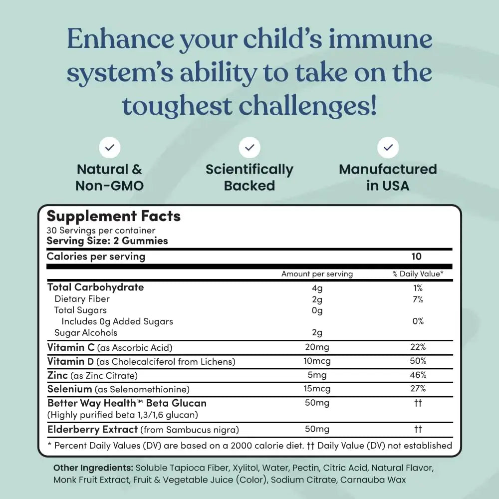 Immune Ready™ Kids Multivitamin Gummies – Mixed Berry Flavor – Sugar-Free Daily Kids Immune Support with Beta Glucan, Elderberry Immune Ready Au supplements