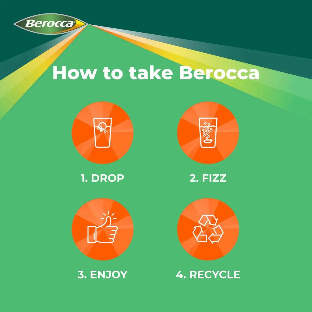 Berocca Energy Vitamin B & C Orange Flavour Effervescent Tablets 60 Pack Berocca Au supplements