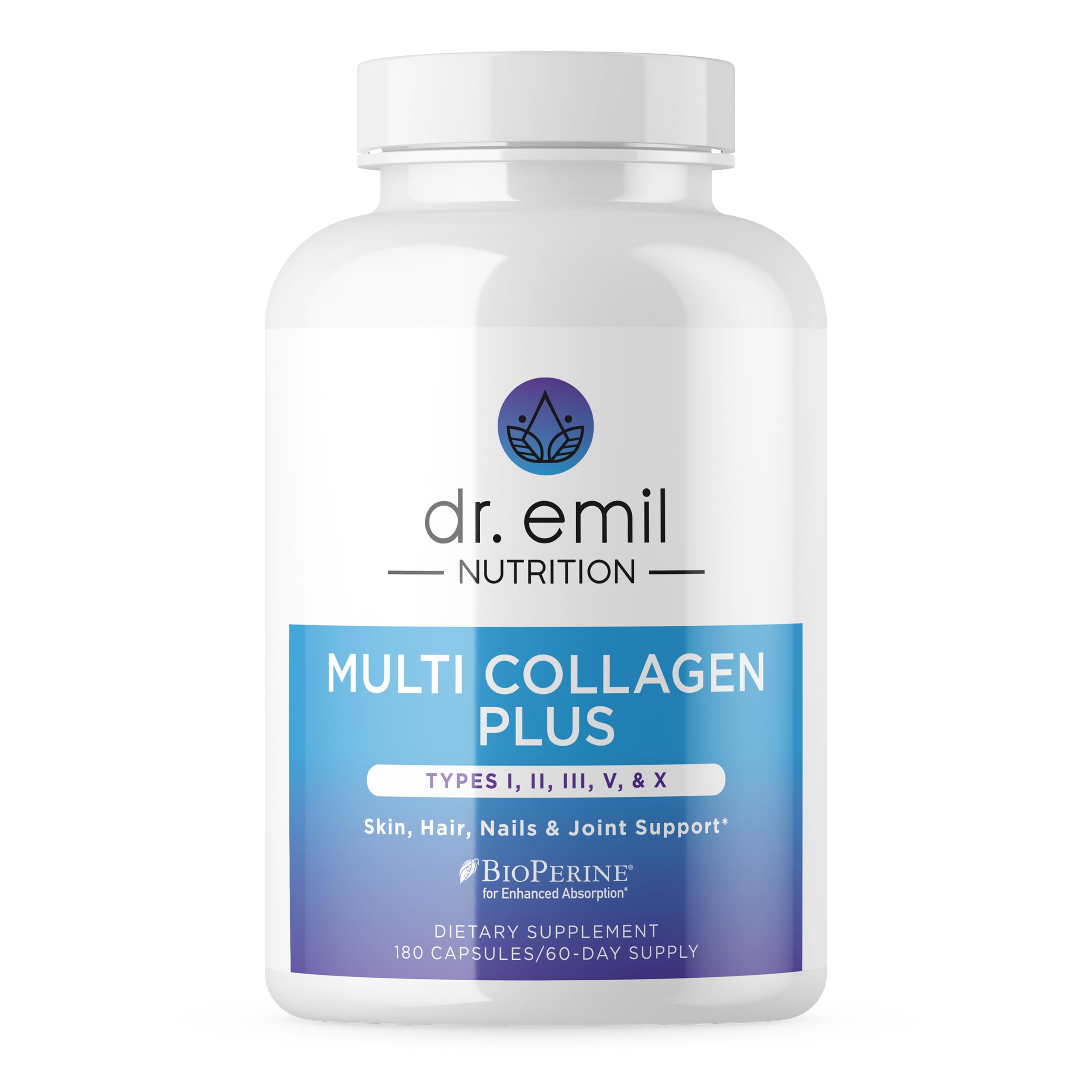 DR. EMIL NUTRITION Women's Multi Collagen Pills | Collagen Supplements to Support Hair, Skin, Nails, & Joints | Hydrolyzed Collagen Supplements Types