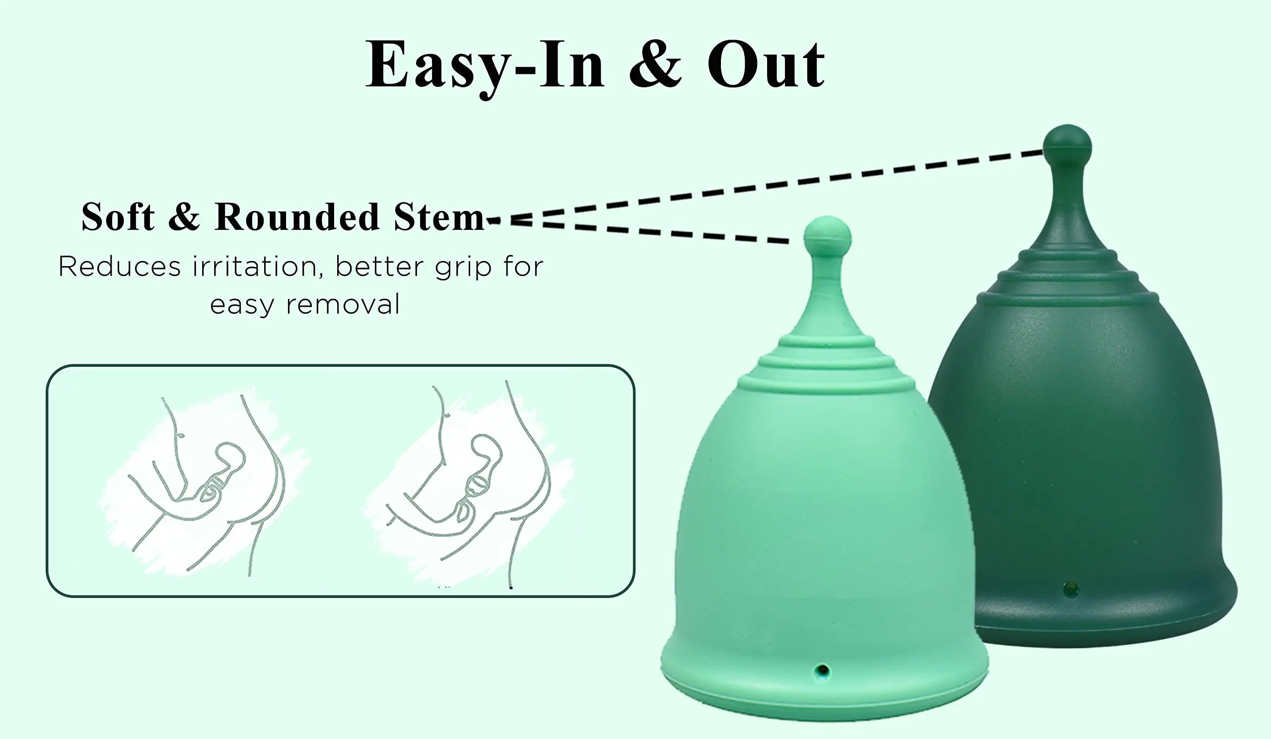 SHORDY Reusable Menstrual Cup (Small & Large) Set of 2 with Box, 100% Soft Silicone, Copa Menstruelle SHORDY Au supplements