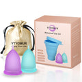 YTYOMUR Menstrual Cup Set, 2 Soft Period Cup Come with Collapsible Cleaner Cup YTYOMUR Au supplements