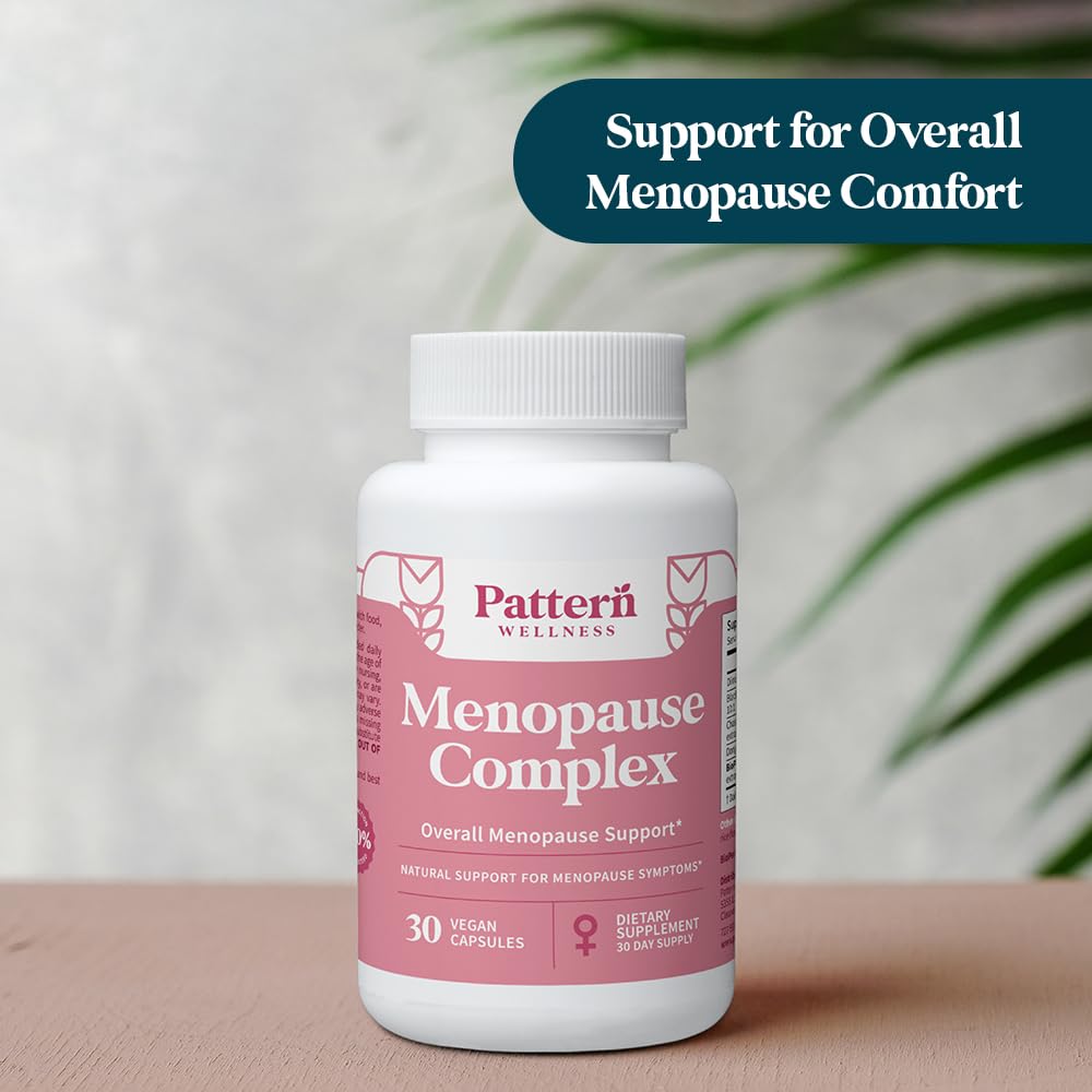 Pattern Wellness Menopause Complex – Herbal Supplement for Women’s Wellness & Hormone Health Support – with Black Cohosh, DIM & Bioperine® – 30 Vegan Capsules, 3rd Party Tested Pattern Wellness Au supplements