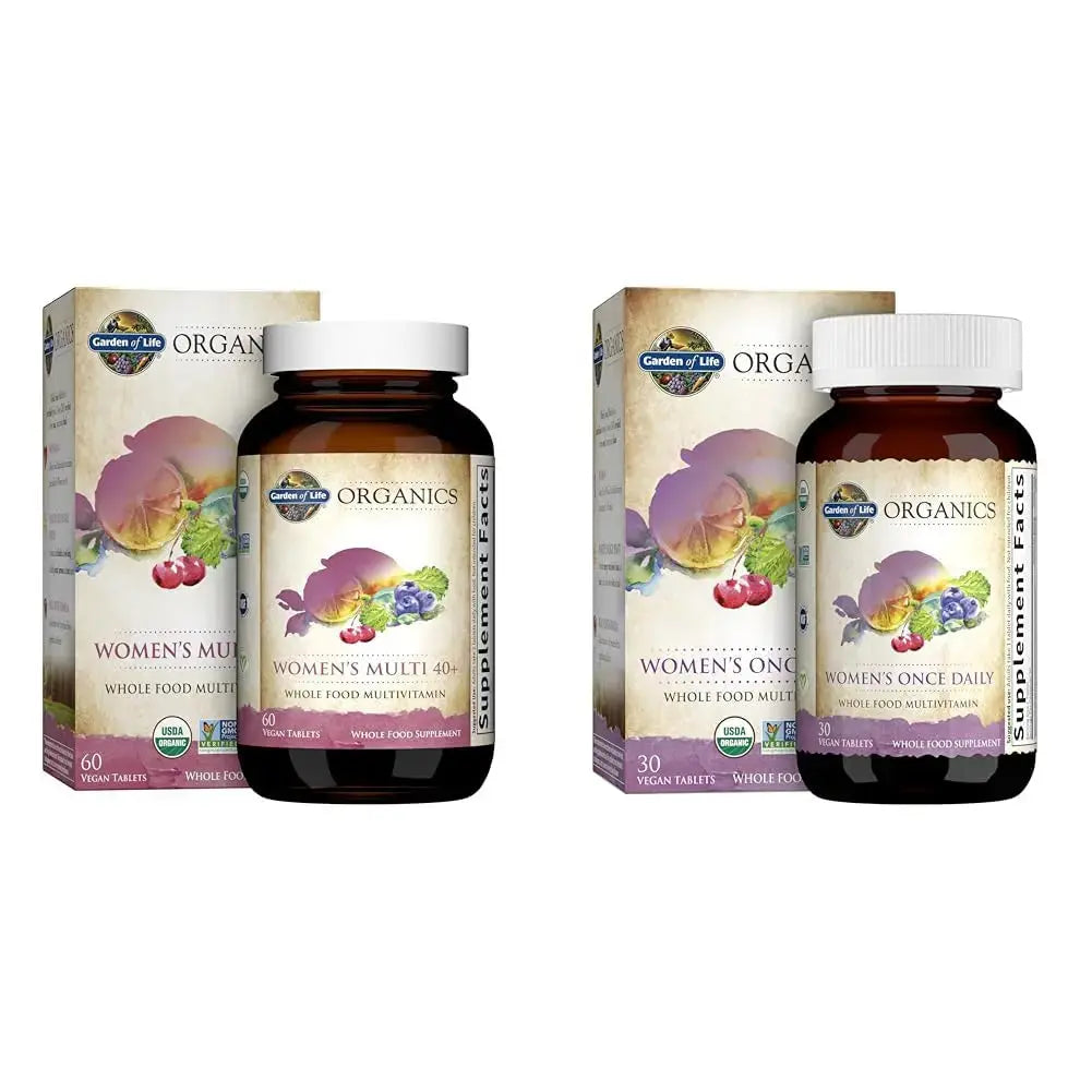 Garden of Life Organics Vitamins for Women 40+ - 60 Tablets and Once Daily Multi - 30 Tablets Garden of Life Au supplements