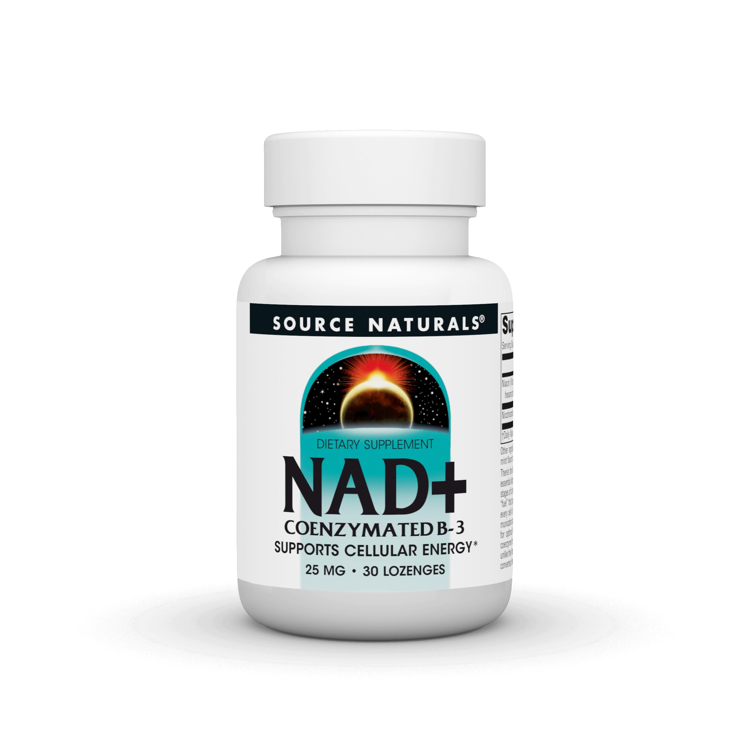 Source Naturals NAD+, Coenzymated B-3, Supports Cellular Energy*, 25 mg - 30 Lozenges Source Naturals Au supplements