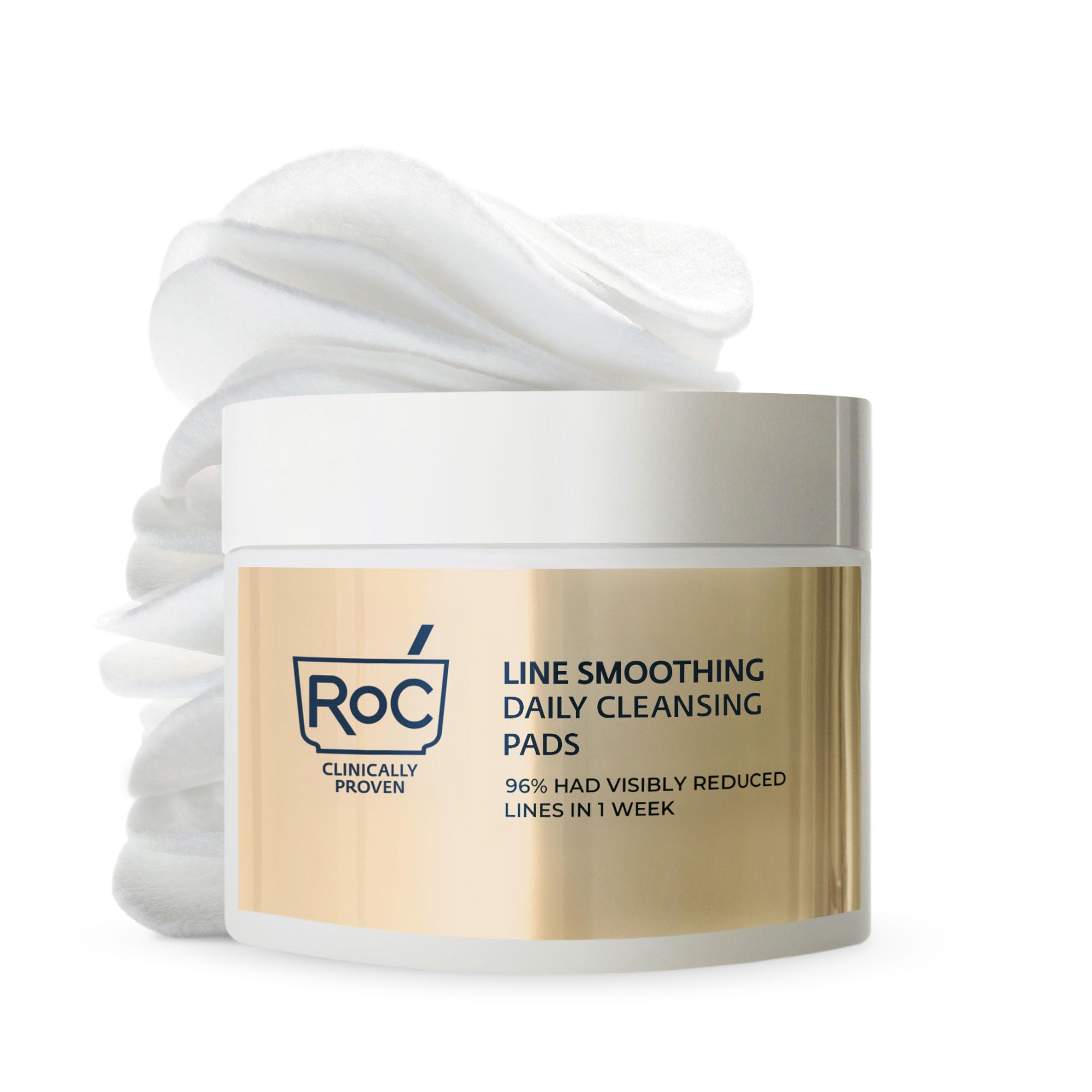 RoC Resurfacing Disks, Hypoallergenic Exfoliating Makeup Remover Pads for Wrinkles and Skin Tone, Hypo-Allergenic Skin Care