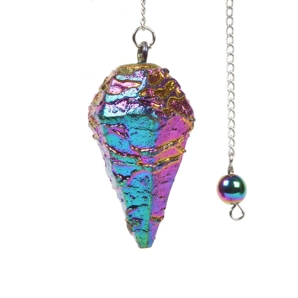 JUSTINSTONES Metallic Rainbow Coated Dragon Blood Fossil Gemstone Rock Crystal Hexagonal JUSTINSTONES Au supplements