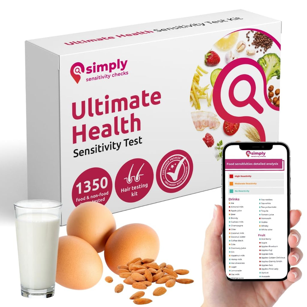 Simply Sensitivity Checks 1350+ Items Food Sensitivity Test Kit for Adults – Foods & Non-Foods, Including Lactose, Gluten, Vitamins, Minerals, Gut Health & More – at-Home Food Intolerance Test Kit Simply Sensitivity Checks Au supplements