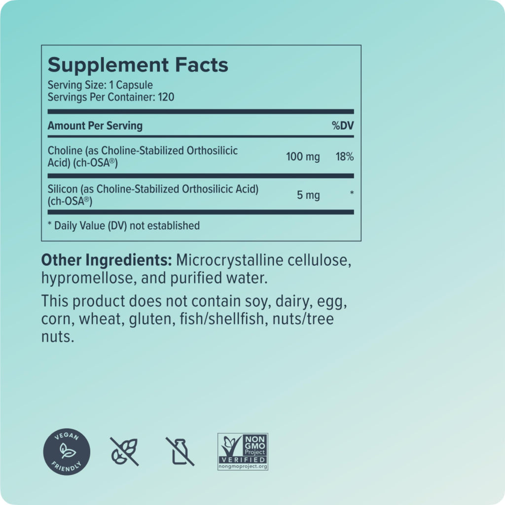 Biosil Collagen Booster Supplement - 120 Original Capsules - Patented ch-OSA Activator for Skin, Hair, Nails & Joints