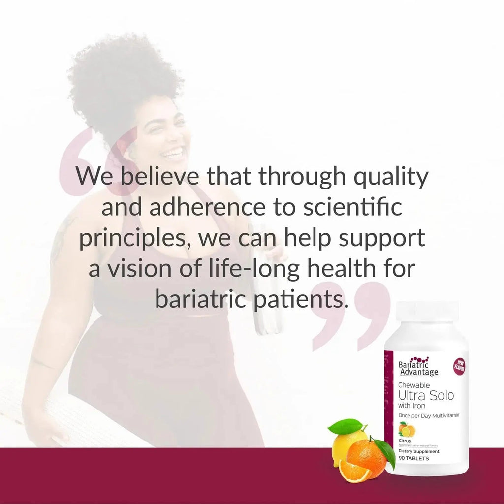 Bariatric Advantage Chewable Ultra Solo with Iron - Once-Per-Day Daily Multivitamin - for Bariatric Surgery Patients - Thiamin, Vitamin A & More Bariatric Advantage Au supplements