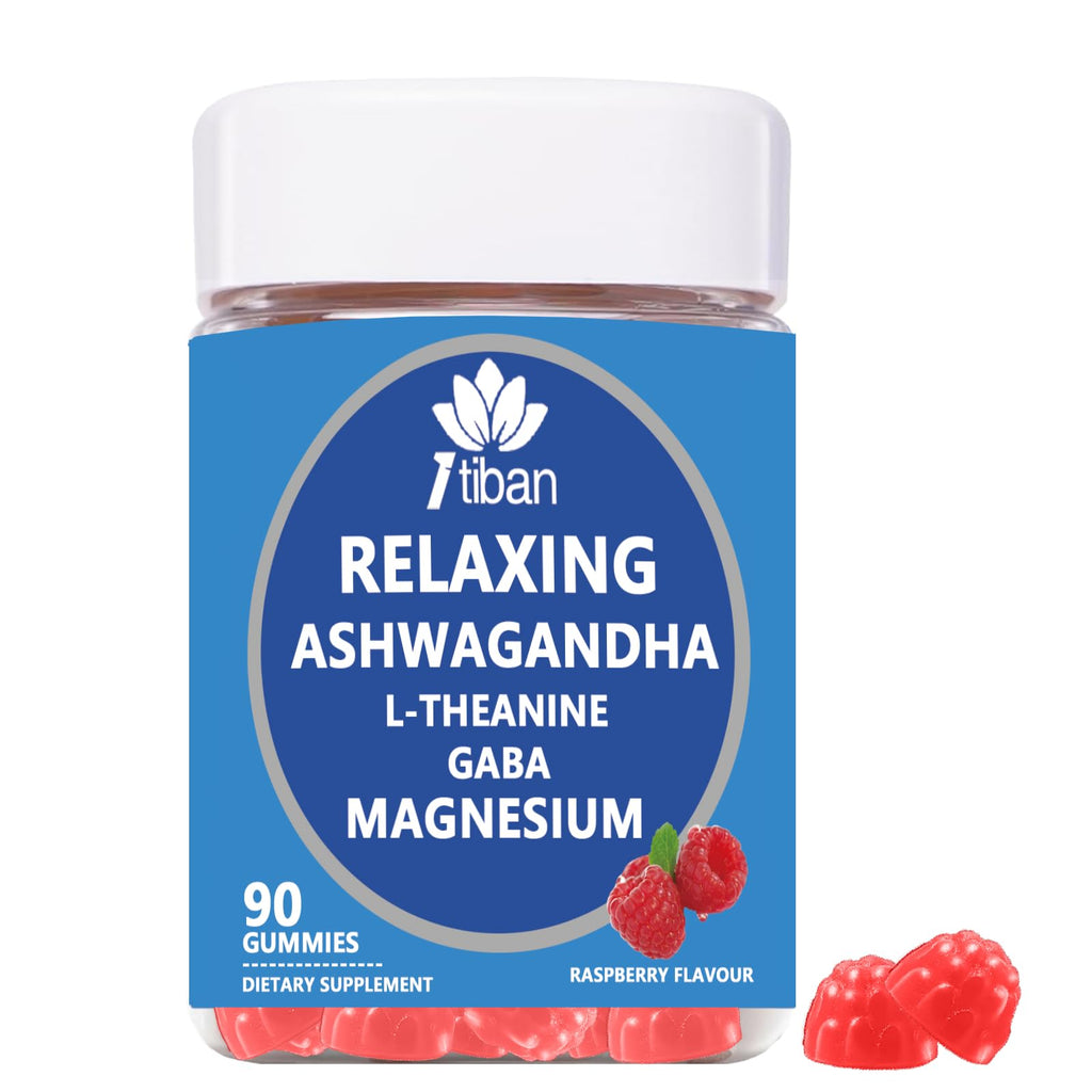 Itiban Cortisol Supplements for Women, Calm Magnesium Glycinate Gummies, Ashwagandha, L-Theanine, GABA, D3, B6, Mood Anxiety Sleep Relax, Raspberry Flavour, Vegan 90 Gummies Itiban Au supplements