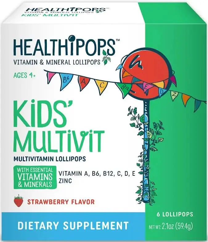 Healthipops Kids Multivitamin Lollipops (6-Pack) Healthipops Vitamin & Mineral Lollipops Au supplements