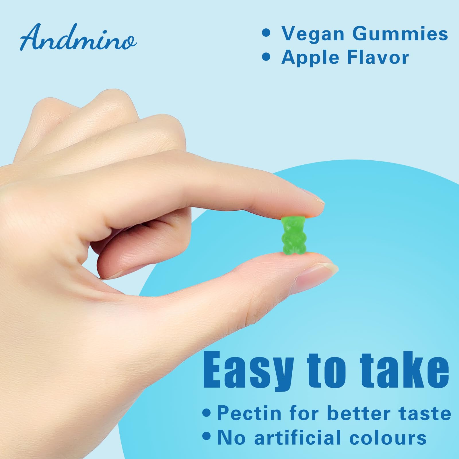 andmino HMB and L-Leucine Gummies, 3000mg, with Trehalose, for Muscle Growth, Muscle Relief and Workout Recovery, for Adults & Elder, Non-GMO