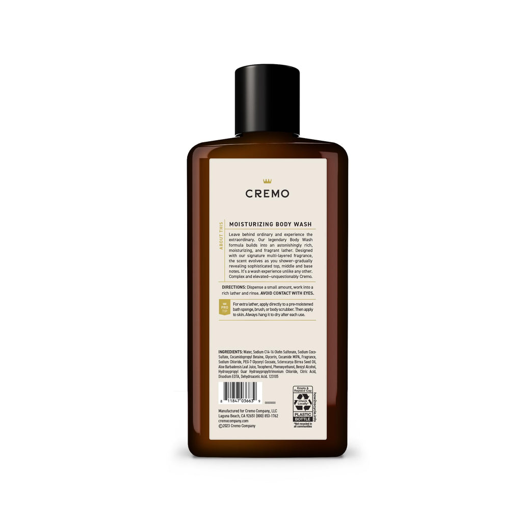 Cremo Body Wash for Men, Rich-Lathering Italian Bergamot, 16 Fl Oz