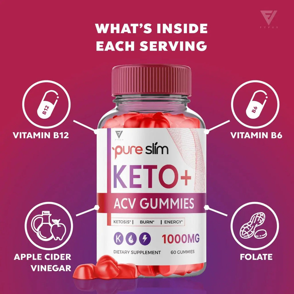 (5 Pack) Pure Slim Keto ACV Gummies, Pure Slim Keto ACV Gummies Advanced Weight Loss Fyvus Au supplements