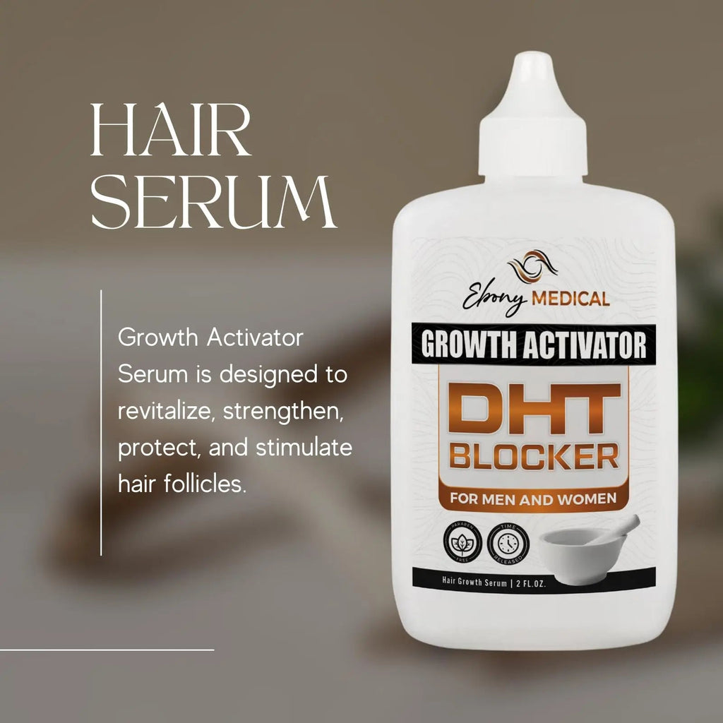 Ebony Medicals DHT Blocker Hair Growth Serum - Hair Loss Supplement, Supports Natural Regrowth Natural Curves Au supplements