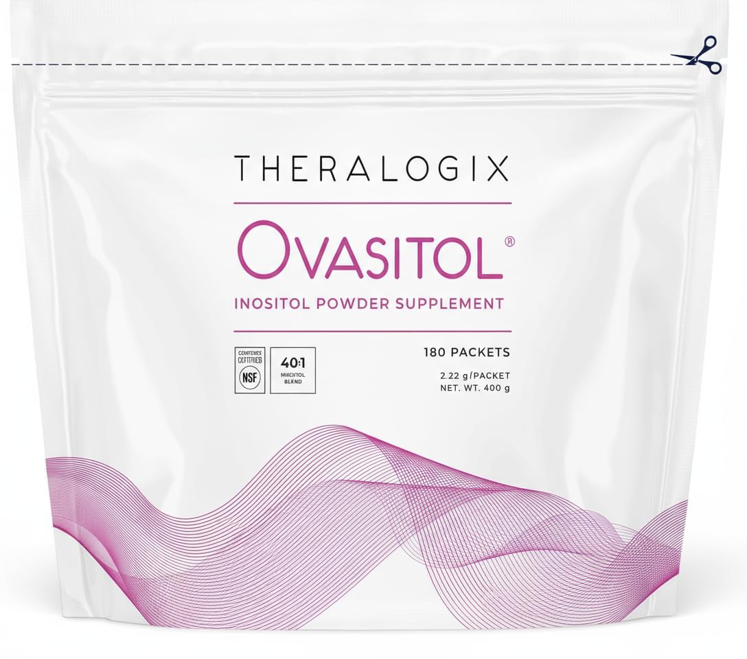 Theralogix Ovasitol Inositol Powder Packets - 90-Day Supply - Myo-Inositol & D-Chiro Inositol for Hormone Balance & Ovarian Function Support