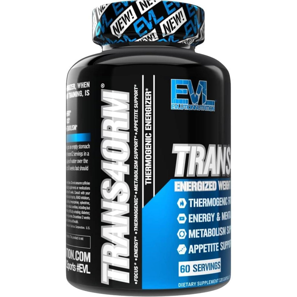 EVL Thermogenic Fat Burner Support - Fast Acting Weight Loss Energy and Appetite Support - Trans4orm Green Tea Supplement