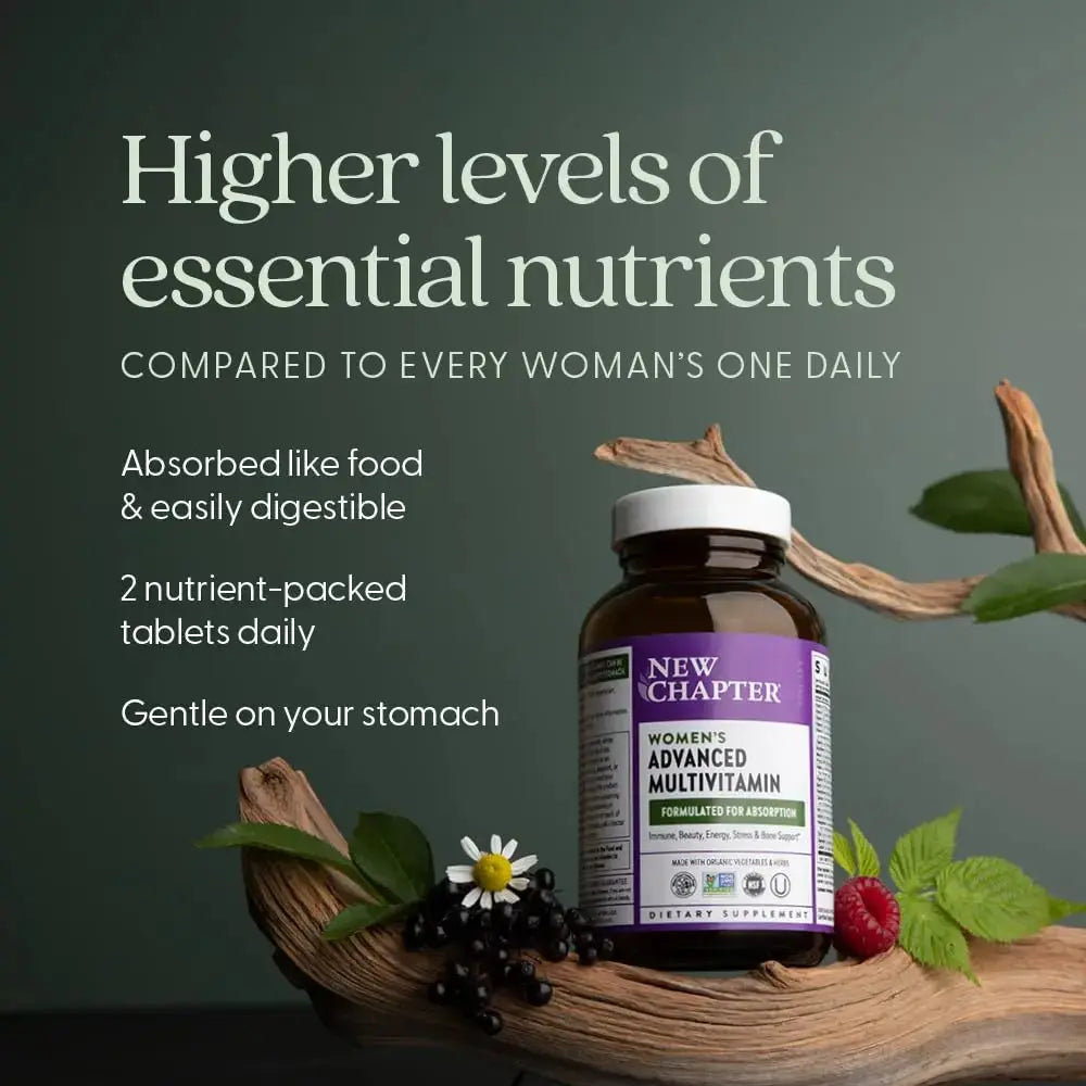 New Chapter Women's Multivitamin Advanced Formula for Stress, Bone, Immune, Beauty & Energy Support, Higher Levels New Chapter Au supplements